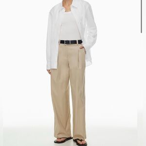 Babaton Beige Wide-Leg pants
